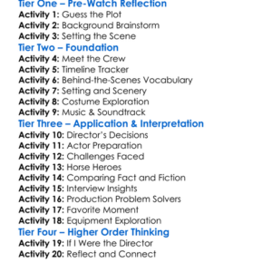 The Making Of Seabiscuit 2004 Worksheet Activity Booklet