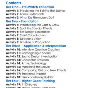The Making Of Terminator 2 Judgment Day 1991 Worksheet Activity Booklet