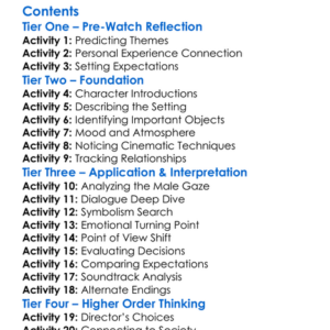 The Male Gaze The Heat Of The Night 2019 Worksheet Activity Booklet