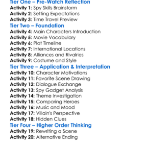 The Man From Uncle 2015 Worksheet Activity Booklet