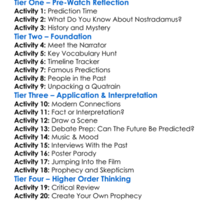 The Man Who Saw Tomorrow 1981 Worksheet Activity Booklet