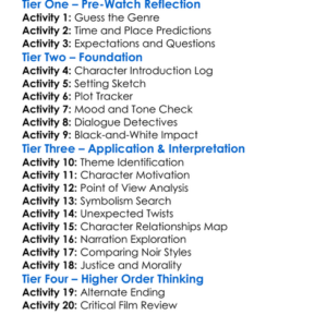 The Man Who Wasnt There 2001 Worksheet Activity Booklet