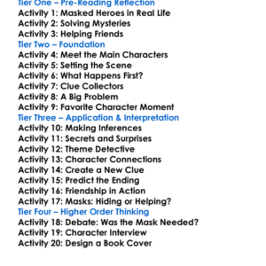 The Masked Mouse Mystery Worksheet Activity Booklet