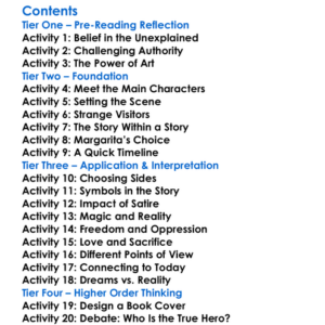 The Master And Margarita Mikhail Bulgakov Worksheet Activity Booklet