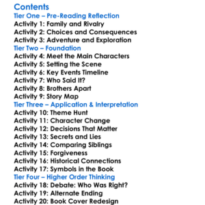 The Master Of Ballantrae Robert Louis Stevenson Worksheet Activity Booklet