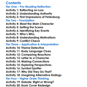 The Master Of Petersburg Jm Coetzee Worksheet Activity Booklet