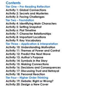 The Matarese Countdown Robert Ludlum Worksheet Activity Booklet