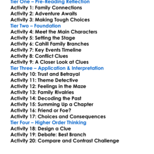 The Maze Of Bones Rick Riordan Worksheet Activity Booklet