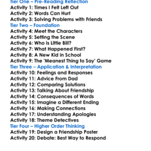 The Meanest Thing To Say Bill Cosby Worksheet Activity Booklet