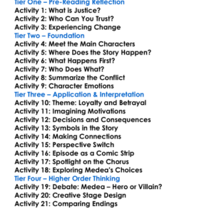 The Medea Euripides Worksheet Activity Booklet