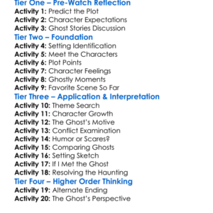 The Meeksville Ghost 2001 Worksheet Activity Booklet