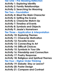 The Mermaid Chair Sue Monk Kidd Worksheet Activity Booklet