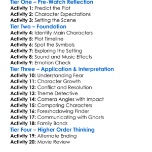The Messengers 2007 Worksheet Activity Booklet