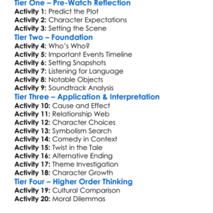The Mexican 2001 Worksheet Activity Booklet