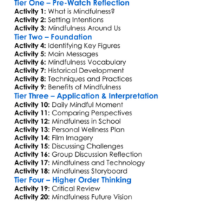 The Mindfulness Movement 2020 Worksheet Activity Booklet