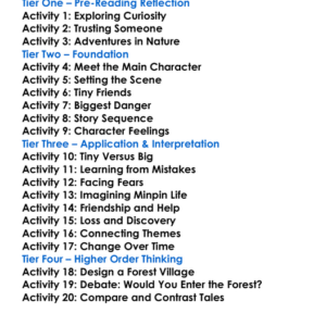 The Minpins Worksheet Activity Booklet