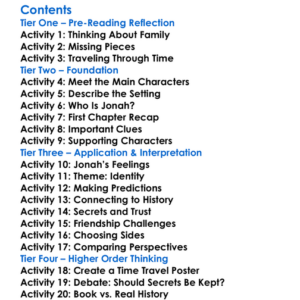 The Missing Margaret Peterson Haddix Worksheet Activity Booklet