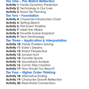 The Mitchells Vs The Machines Worksheet Activity Booklet