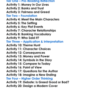 The Moneychangers Upton Sinclair Worksheet Activity Booklet