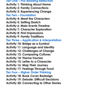 The Monkey Bridge Lan Cao Worksheet Activity Booklet