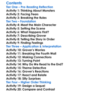 The Monster At The End Of This Book Jon Stone Worksheet Activity Booklet