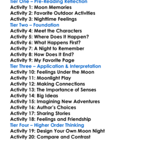 The Moon Jumpers Janice May Udry Worksheet Activity Booklet