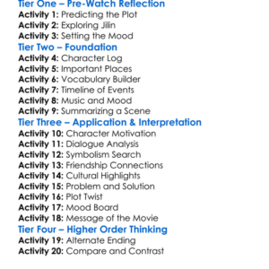 The Moonlight In Jilin 2012 Worksheet Activity Booklet