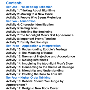 The Moonlight Man Henrietta Branford Worksheet Activity Booklet