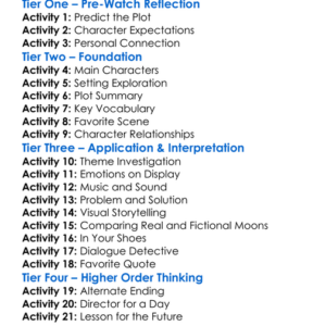 The Moons Milk 2018 Worksheet Activity Booklet