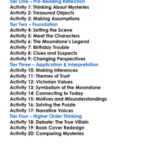 The Moonstone Wilkie Collins Worksheet Activity Booklet