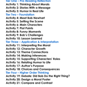 The Moral Of The Story Bob Newhart Worksheet Activity Booklet