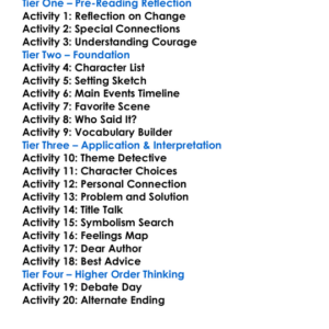 The Moth Catherine Cook Worksheet Activity Booklet