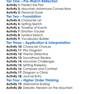 The Mountaineer 2020 Worksheet Activity Booklet