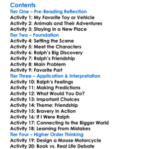 The Mouse And The Motorcycle Beverly Cleary Worksheet Activity Booklet