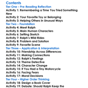 The Mouse And The Motorcycle Series Box Set Worksheet Activity Booklet