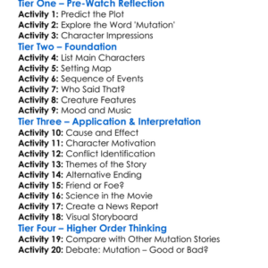 The Mutation 2021 Worksheet Activity Booklet