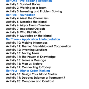 The Mysterious Island Jules Verne Worksheet Activity Booklet