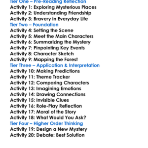 The Mystery Of The Dark Forest Worksheet Activity Booklet