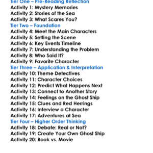 The Mystery Of The Ghost Ship Worksheet Activity Booklet