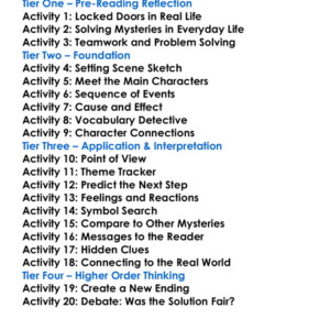 The Mystery Of The Locked Room Worksheet Activity Booklet