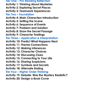 The Mystery Of The Secret Passage Worksheet Activity Booklet