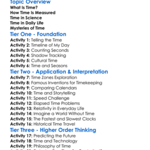 The Nature Of Time Worksheet Activity Booklet