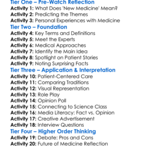 The New Medicine 2006 Worksheet Activity Booklet
