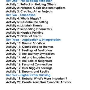 The Niggle Jrr Tolkien Worksheet Activity Booklet