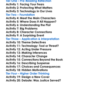 The Night Window Dean Koontz Worksheet Activity Booklet