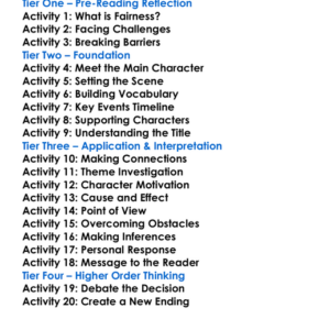 The Noble Experiment Worksheet Activity Booklet