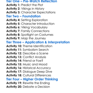 The Northman 2022 Worksheet Activity Booklet