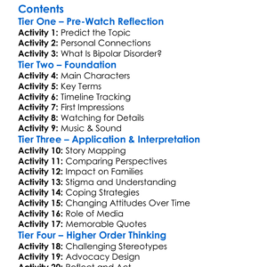 The Not So Secret Life Of The Manic Depressive 10 Years On 2016 Worksheet Activity Booklet