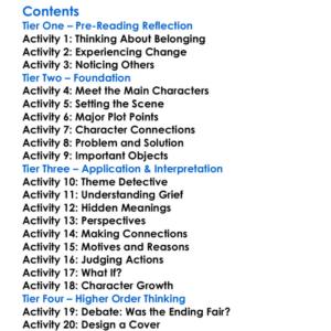 The Nothing Man Catherine Macphail Worksheet Activity Booklet