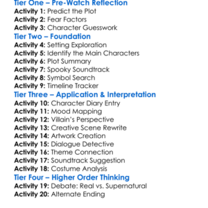 The Nun Ii 2023 Worksheet Activity Booklet